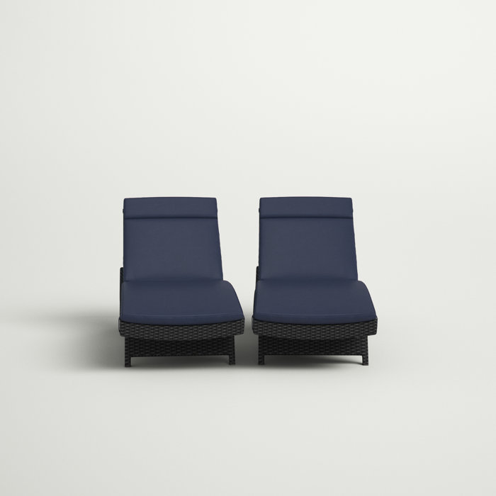 Sol 72 Outdoor™ Rebello 79.5'' Long Reclining Chaise Lounge Set with